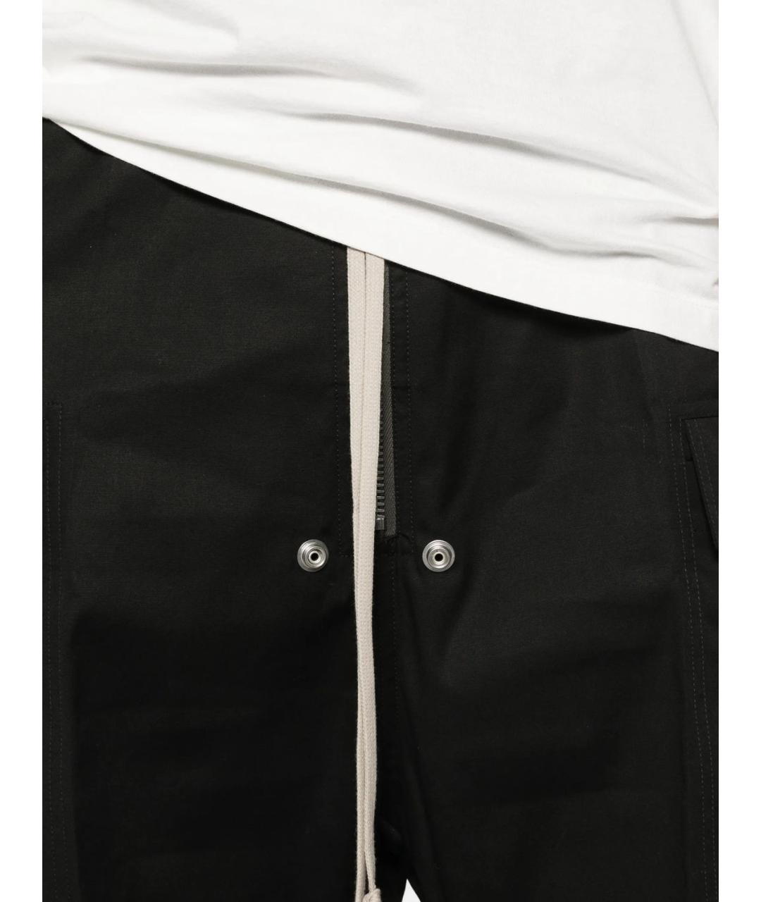 RICK OWENS Черные хлопковые шорты, фото 2