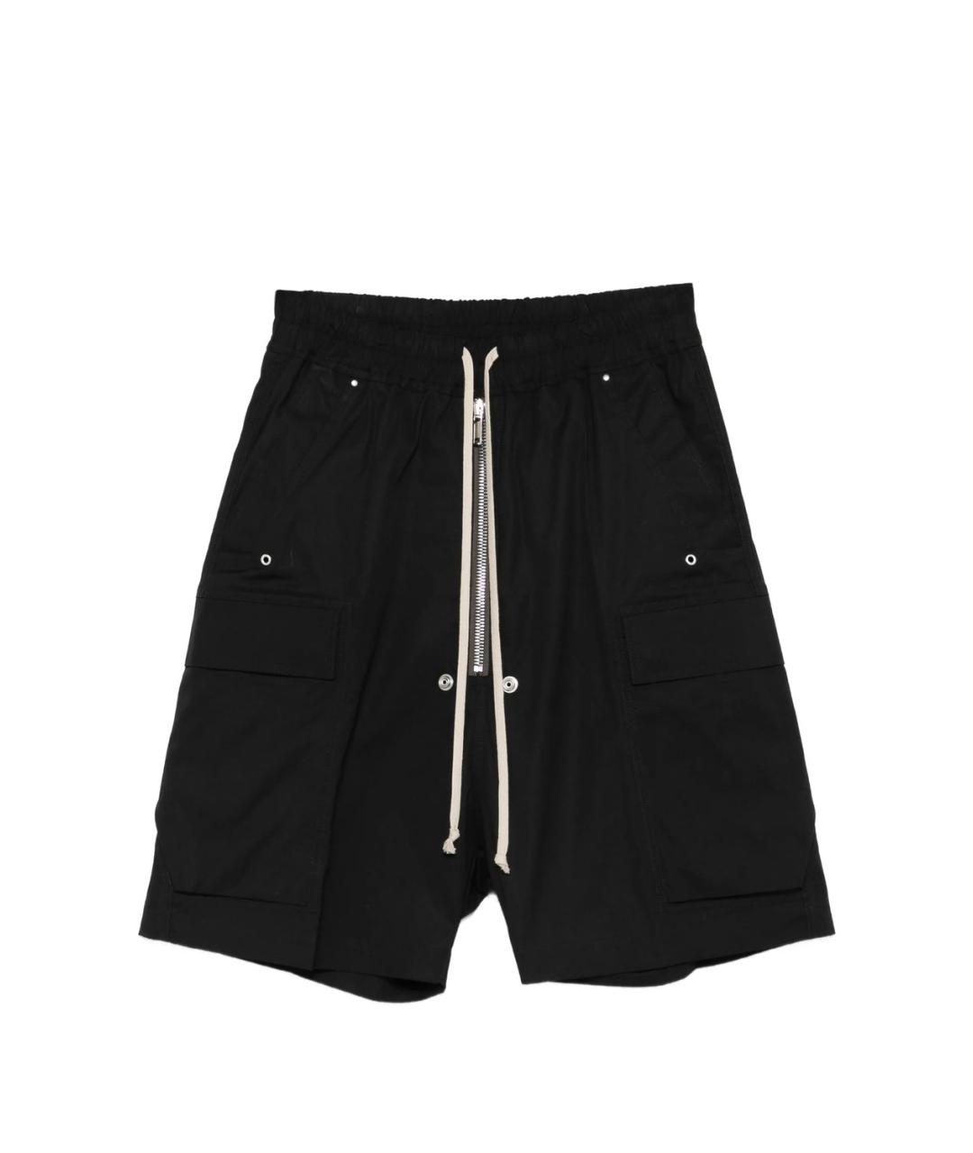 RICK OWENS Черные хлопковые шорты, фото 1