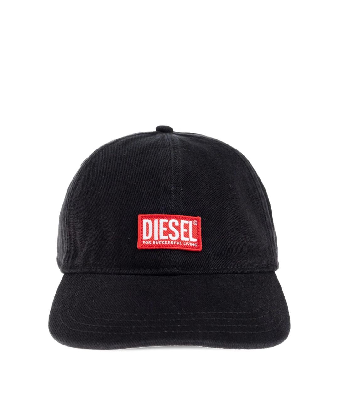 DIESEL Черная хлопковая кепка/бейсболка, фото 1