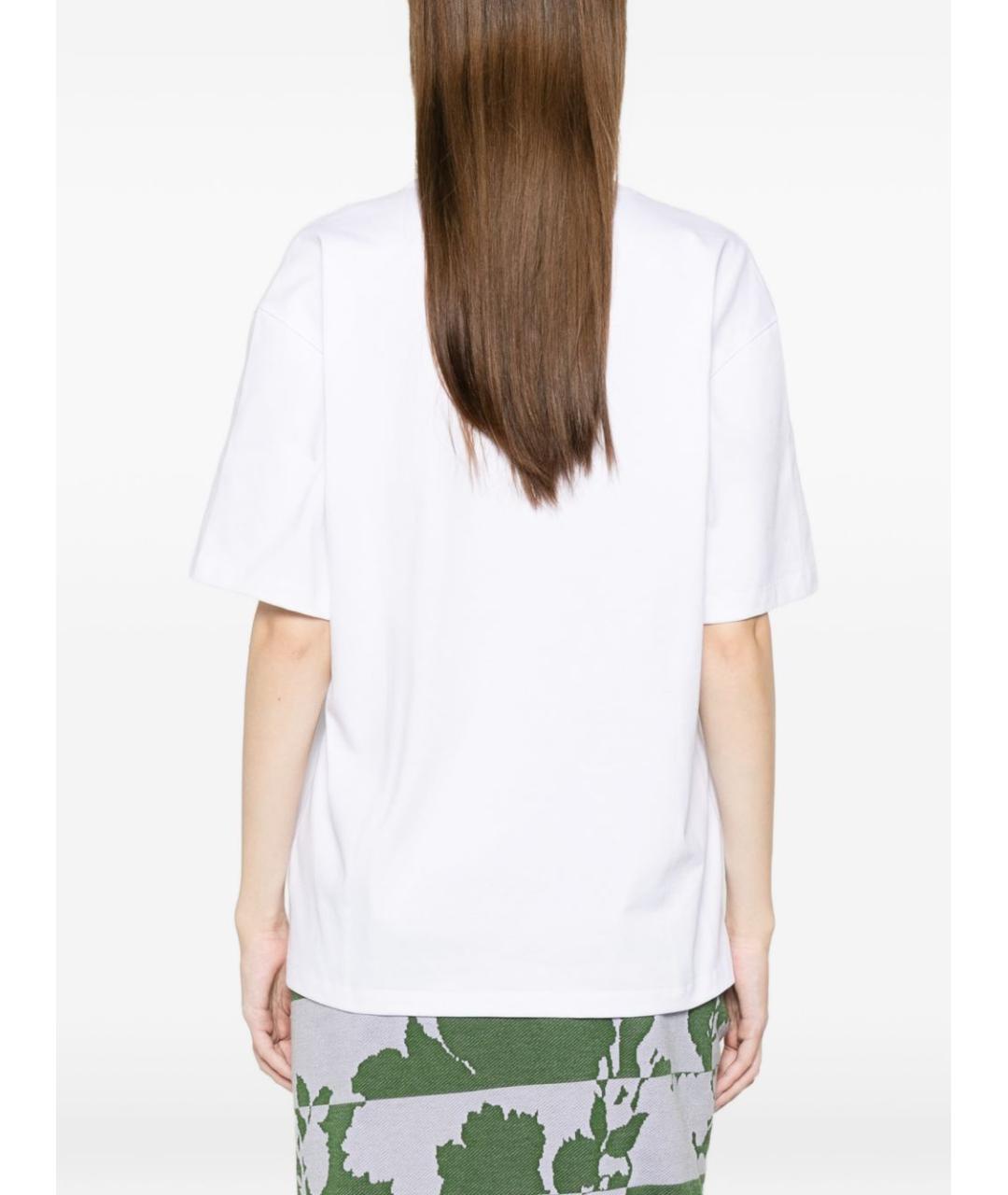 GANNI Белая хлопковая футболка, фото 3