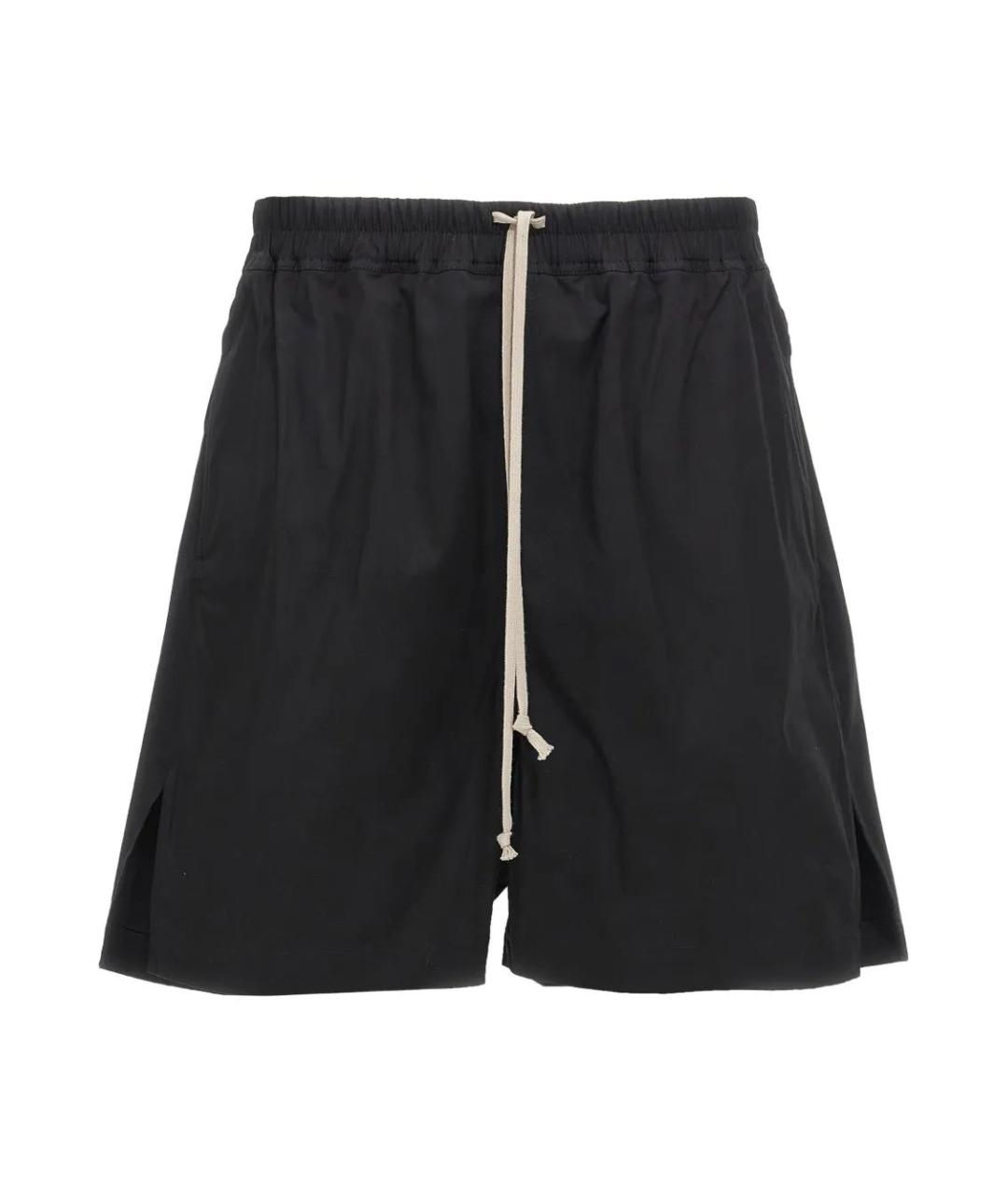 RICK OWENS Черные хлопковые шорты, фото 1