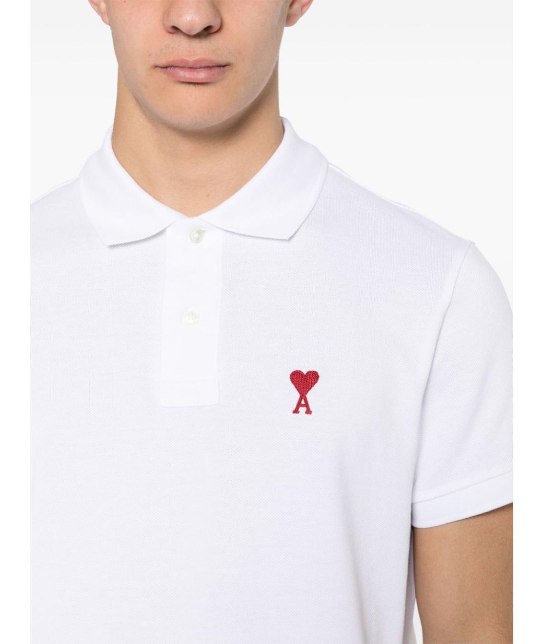 Ami Paris Белая хлопковая футболка, фото 4