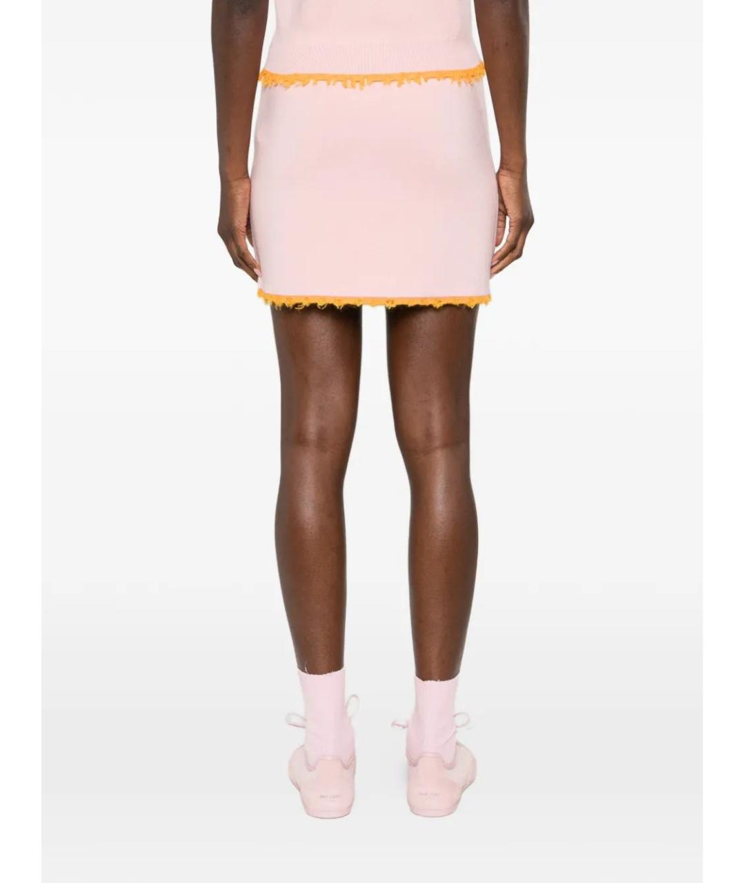 CASABLANCA Розовая шерстяная юбка мини, фото 2