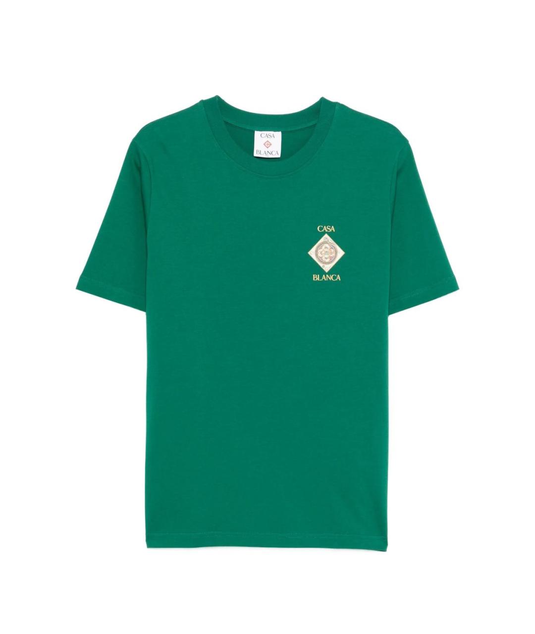 CASABLANCA Зеленая хлопковая футболка, фото 1