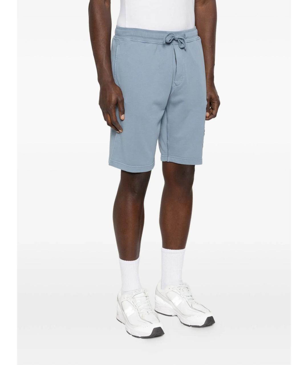 STONE ISLAND Голубые хлопковые шорты, фото 2
