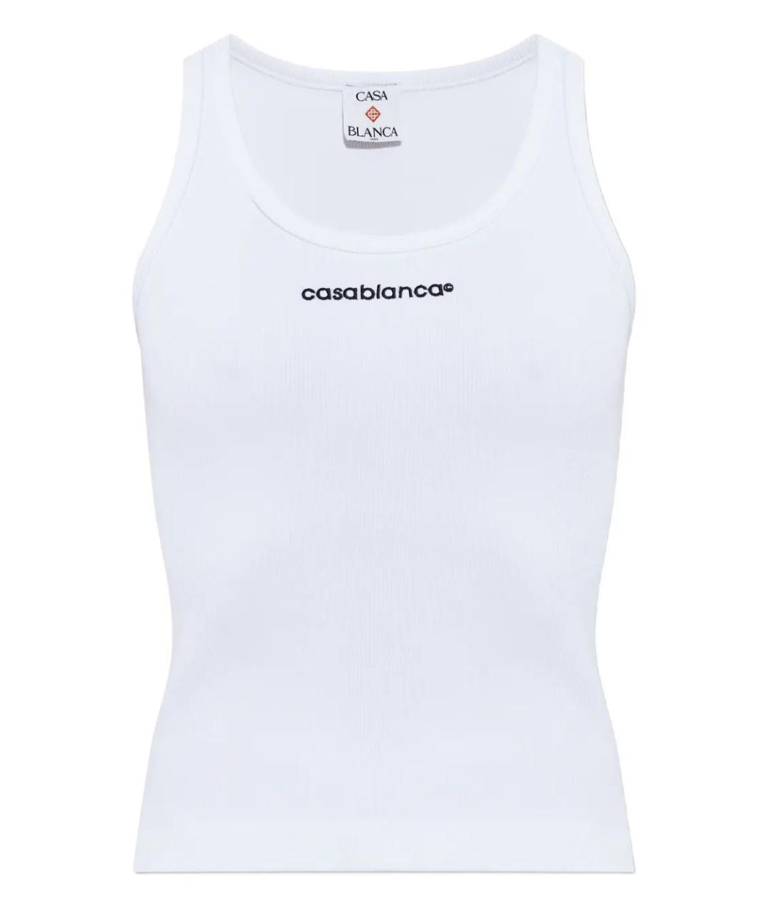 CASABLANCA Белая хлопковая майка, фото 1