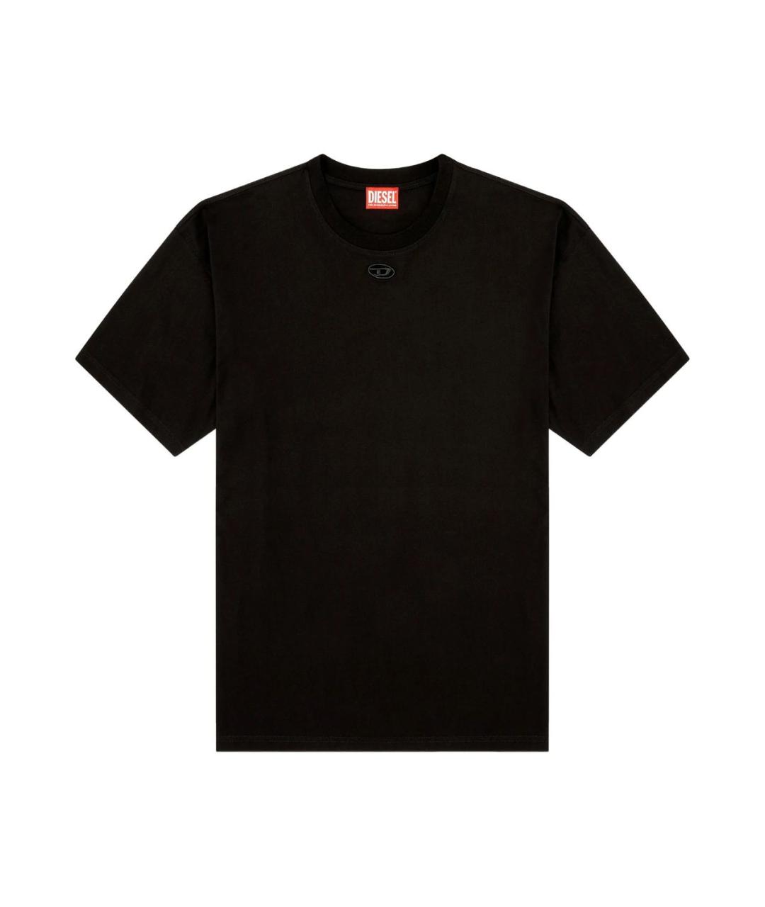 DIESEL Черная хлопковая футболка, фото 1