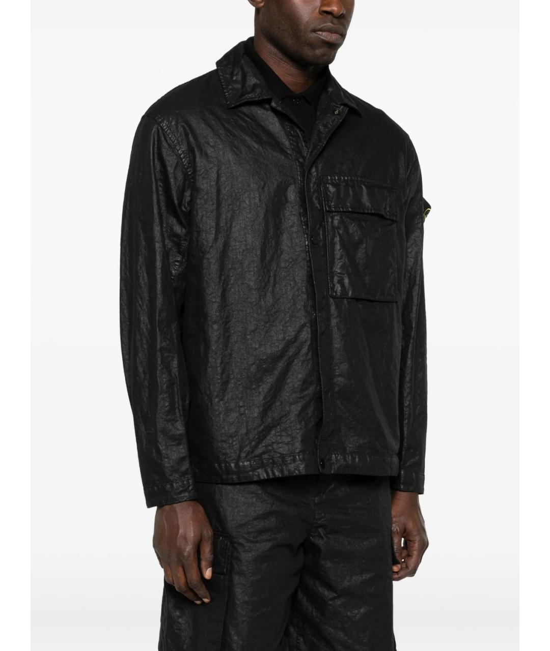 STONE ISLAND Черная полиамидовая куртка, фото 2