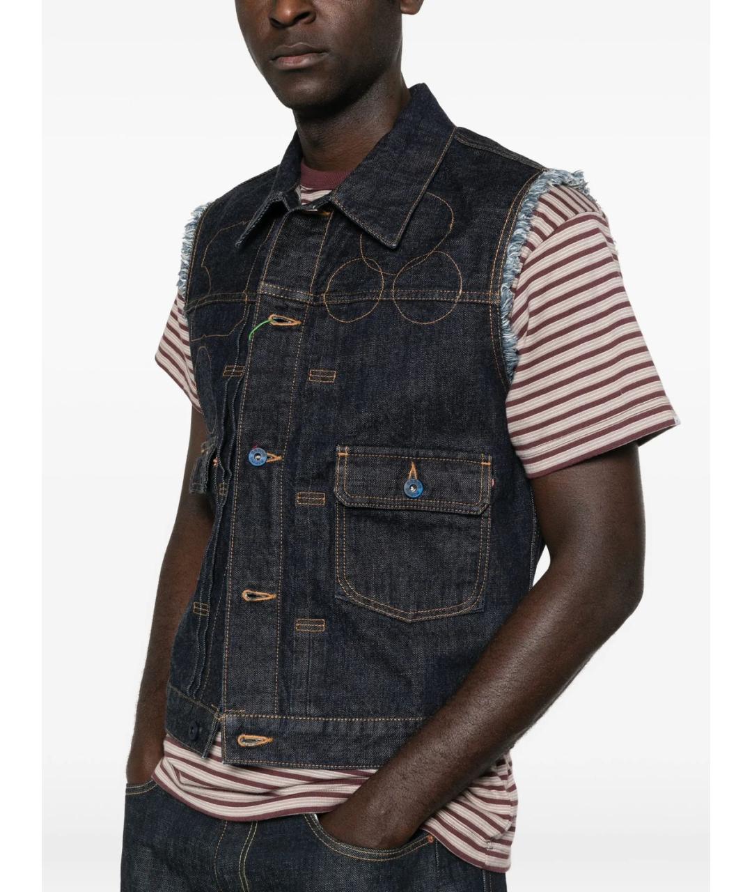 KENZO Синий хлопковый жилет, фото 2