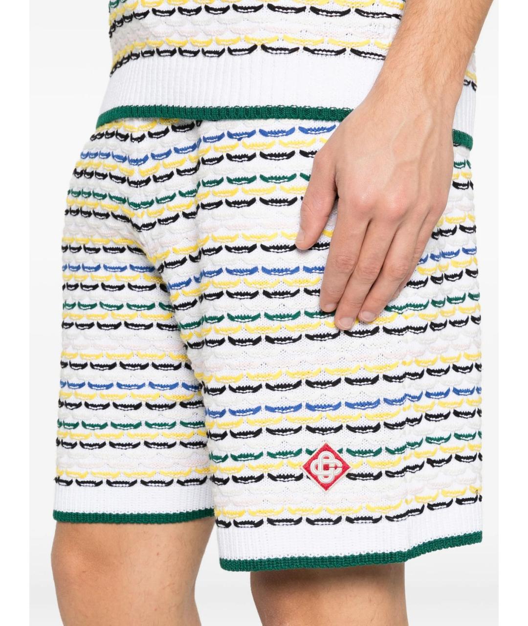 CASABLANCA Белые хлопковые шорты, фото 2