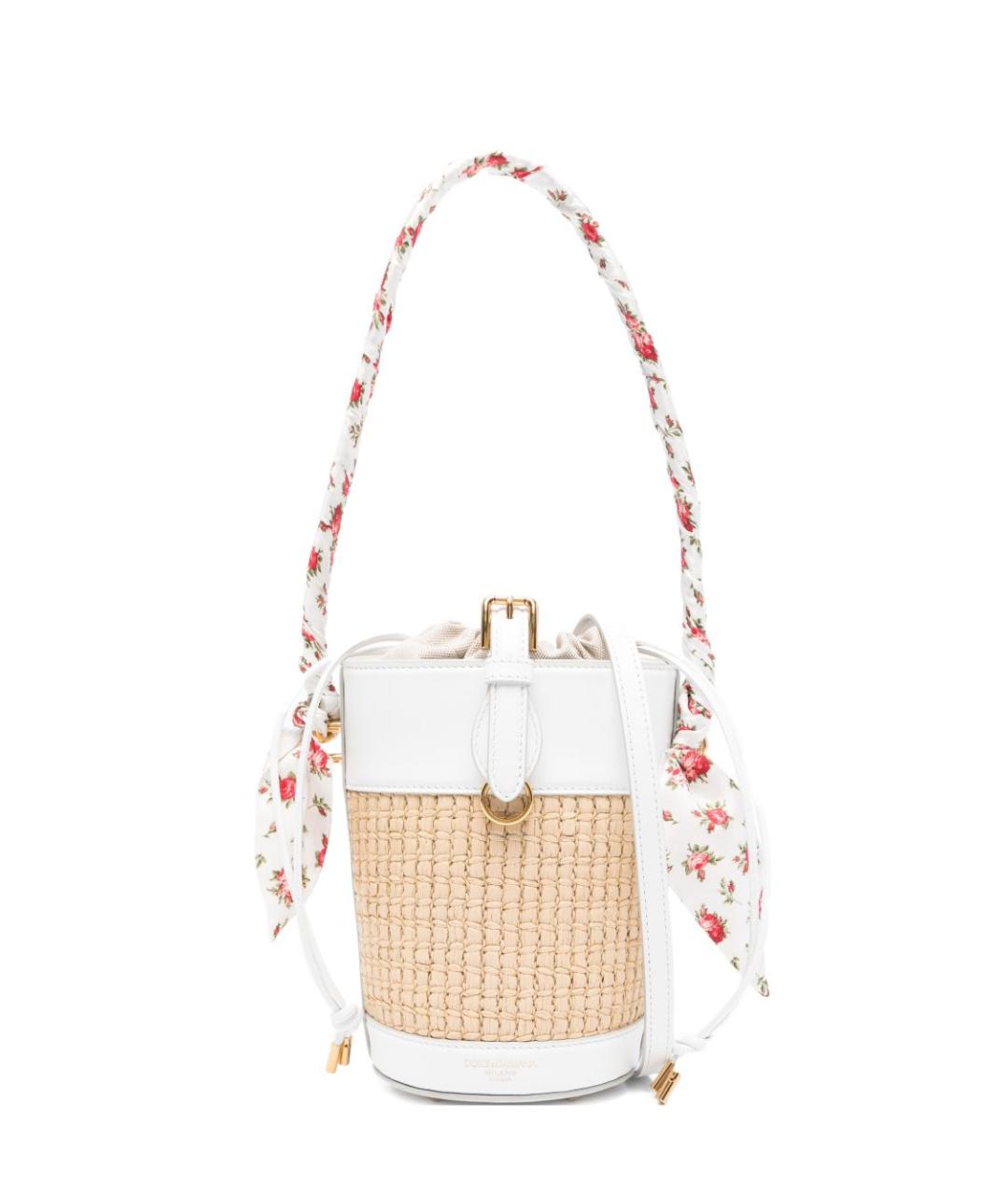 DOLCE&GABBANA Бежевая кожаная сумка тоут, фото 1