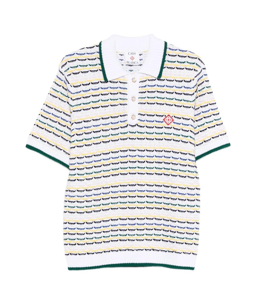 CASABLANCA Белая хлопковая футболка, фото 1