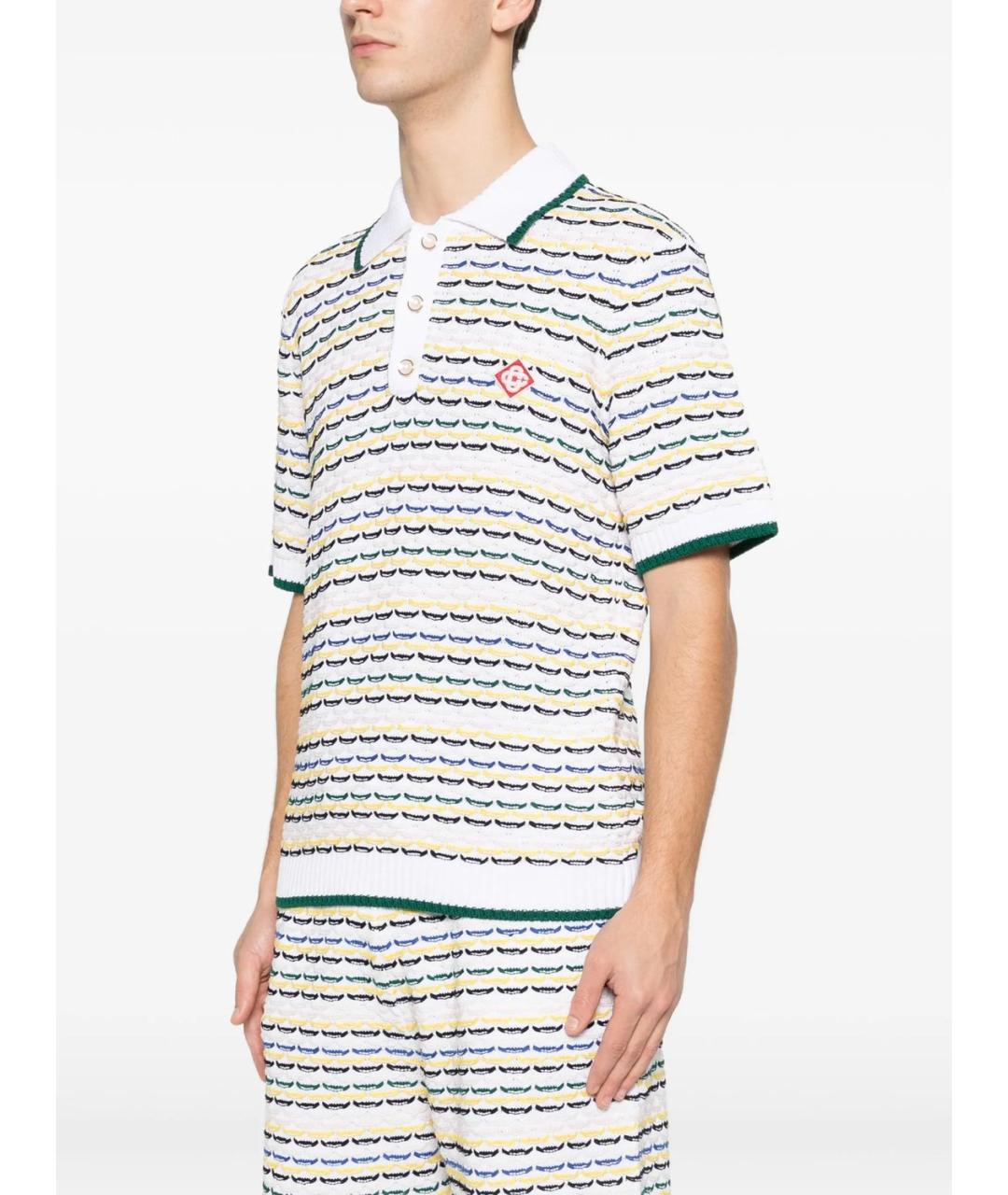 CASABLANCA Белая хлопковая футболка, фото 2