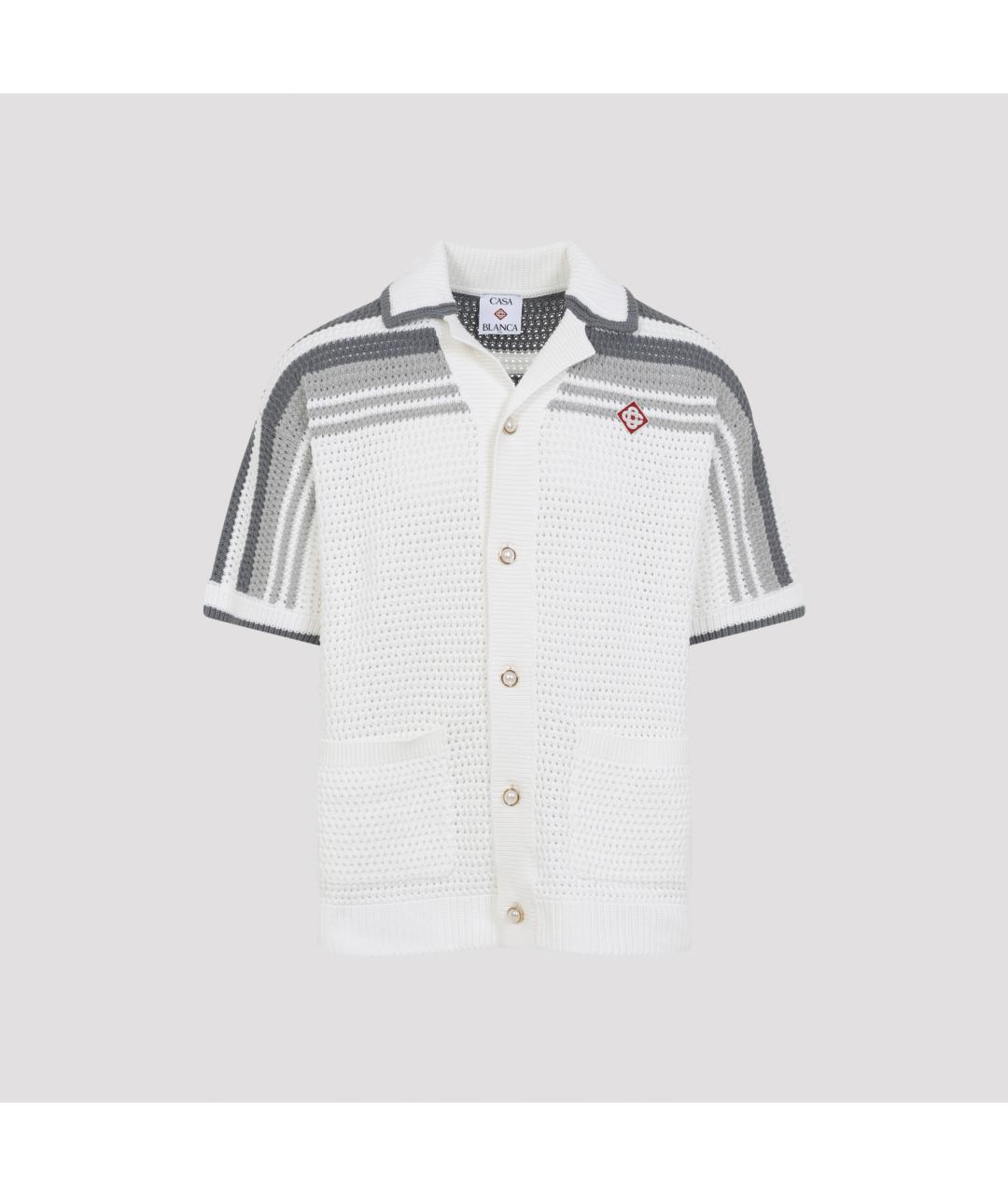 CASABLANCA Белая хлопковая футболка, фото 2