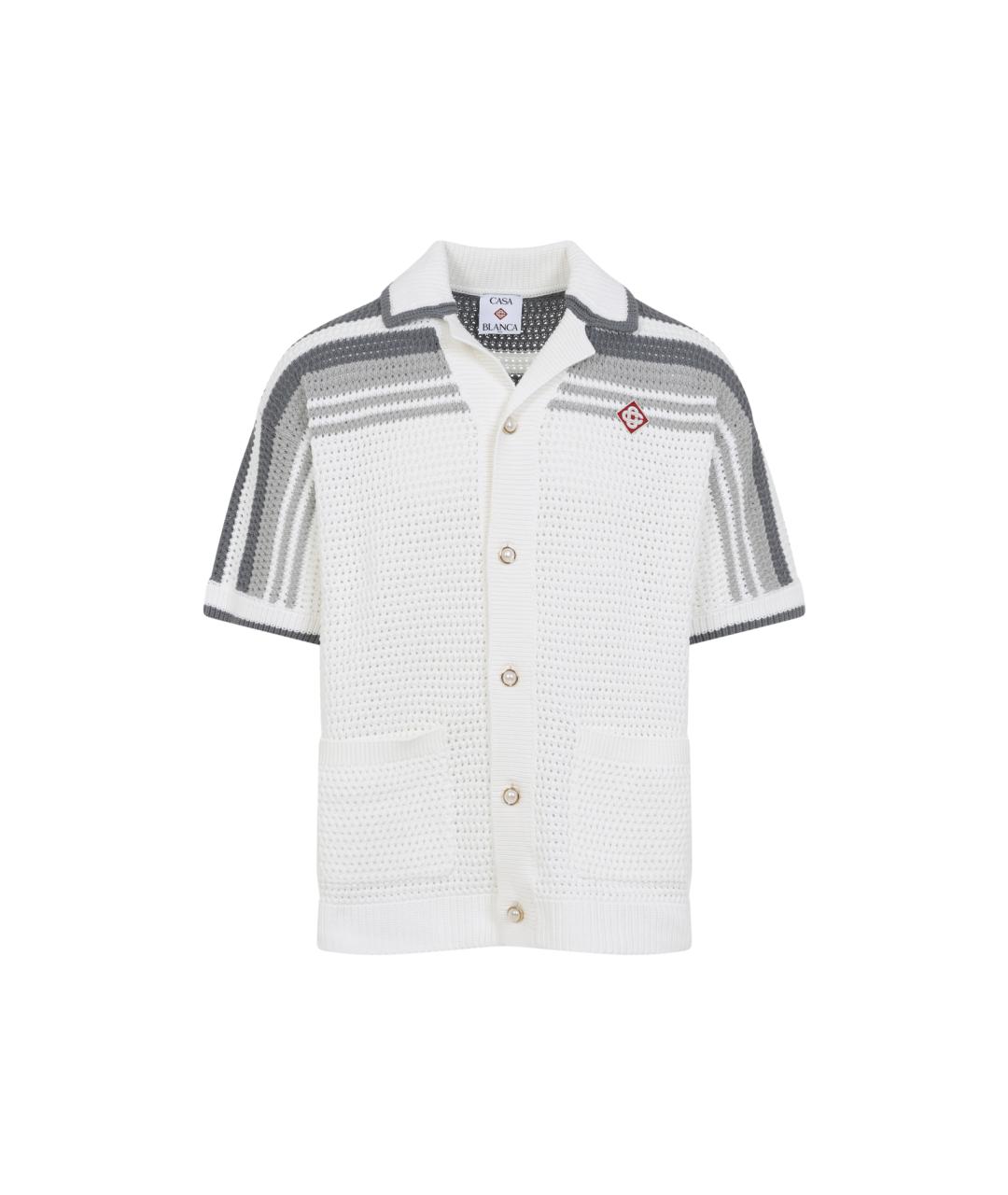 CASABLANCA Белая хлопковая футболка, фото 1