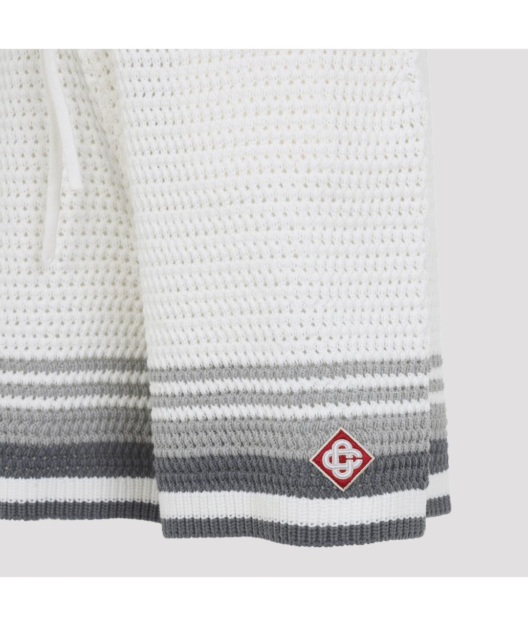 CASABLANCA Белые хлопковые шорты, фото 4