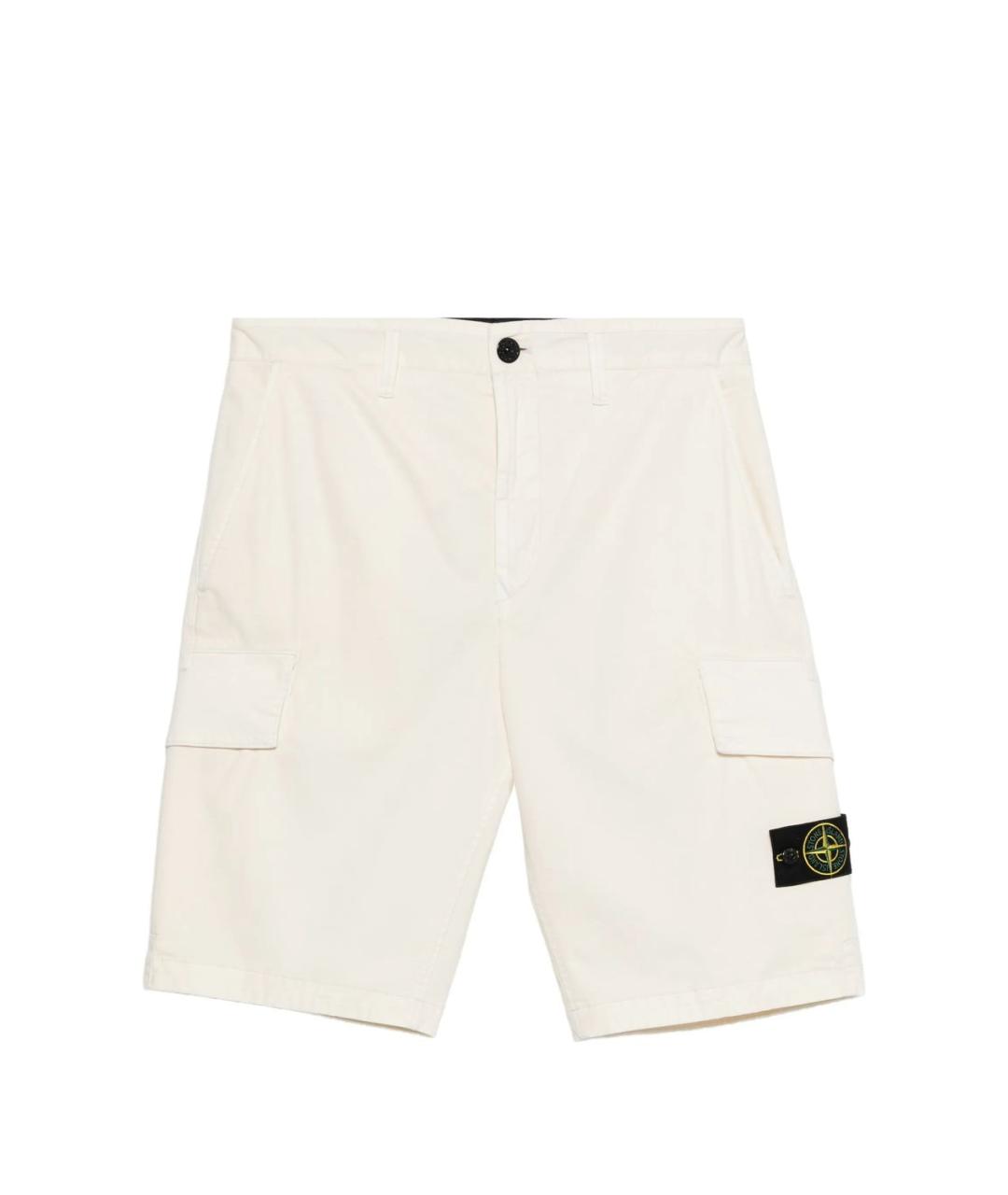STONE ISLAND Бежевые хлопковые шорты, фото 1