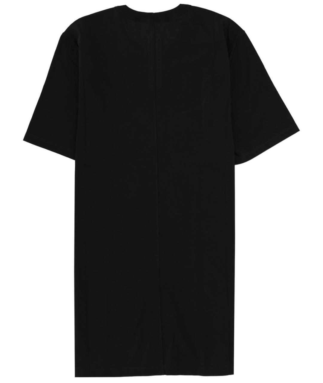 RICK OWENS Черная хлопковая футболка, фото 3