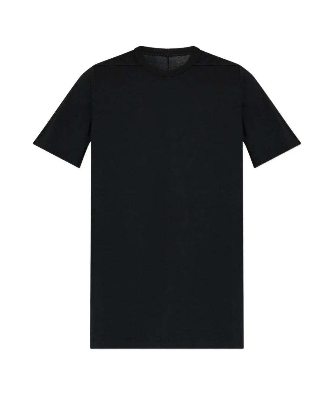 RICK OWENS Черная хлопковая футболка, фото 1