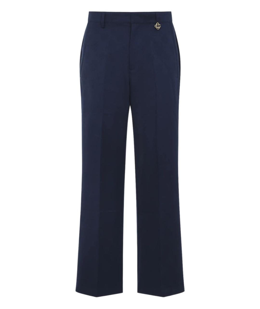 CASABLANCA Синие хлопковые повседневные брюки, фото 1