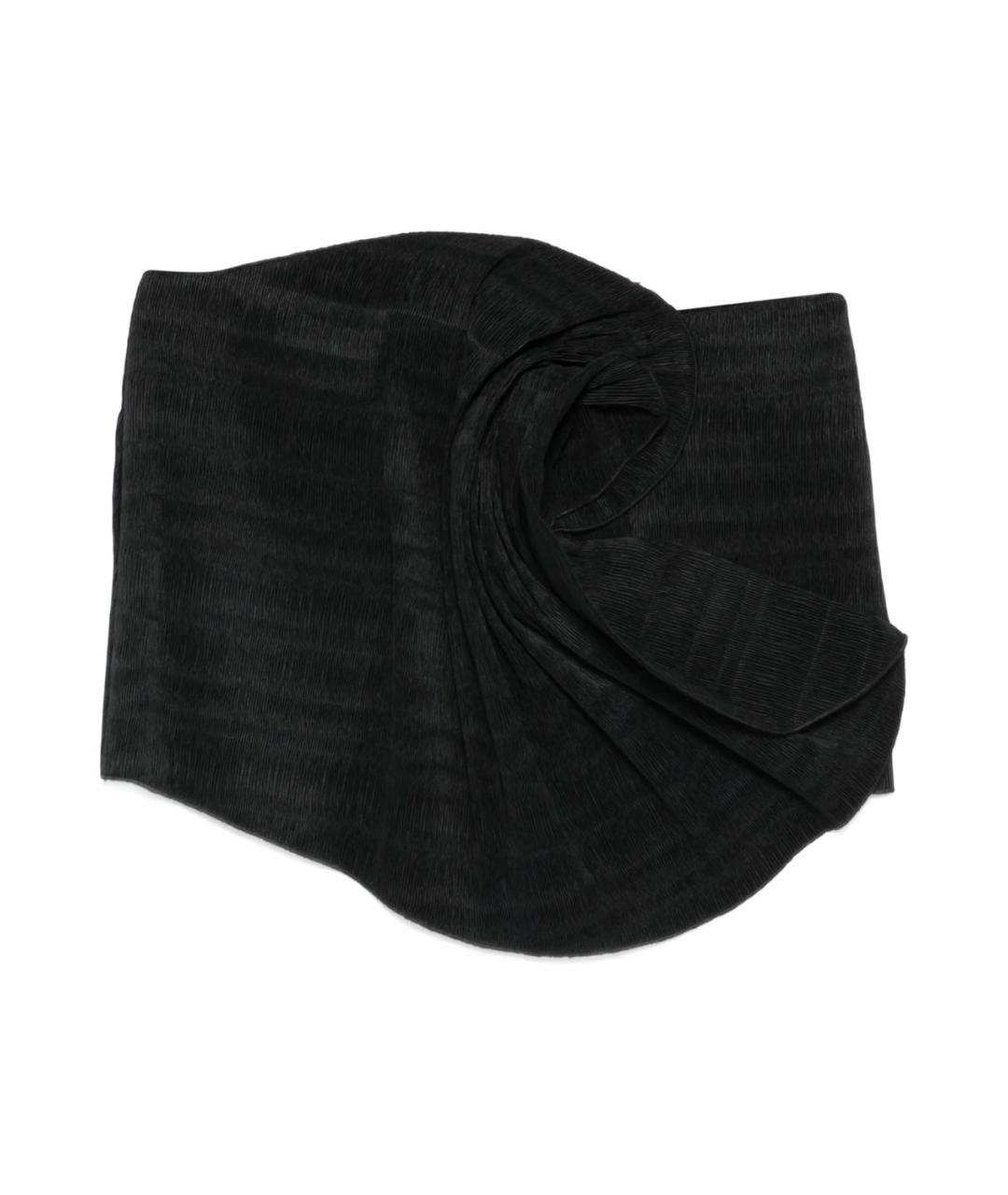 MAGDA BUTRYM Черная полиэстеровая юбка мини, фото 1