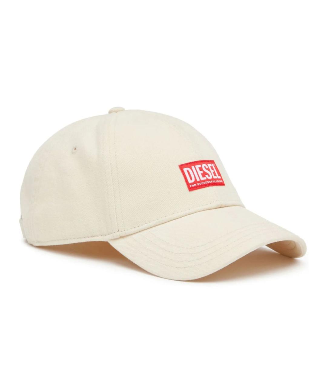 DIESEL Бежевая хлопковая кепка/бейсболка, фото 1