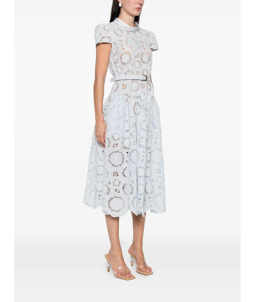 SELF-PORTRAIT Голубое полиэстеровое повседневное платье, фото 2