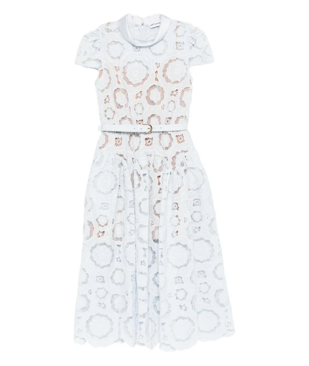 SELF-PORTRAIT Голубое полиэстеровое повседневное платье, фото 1