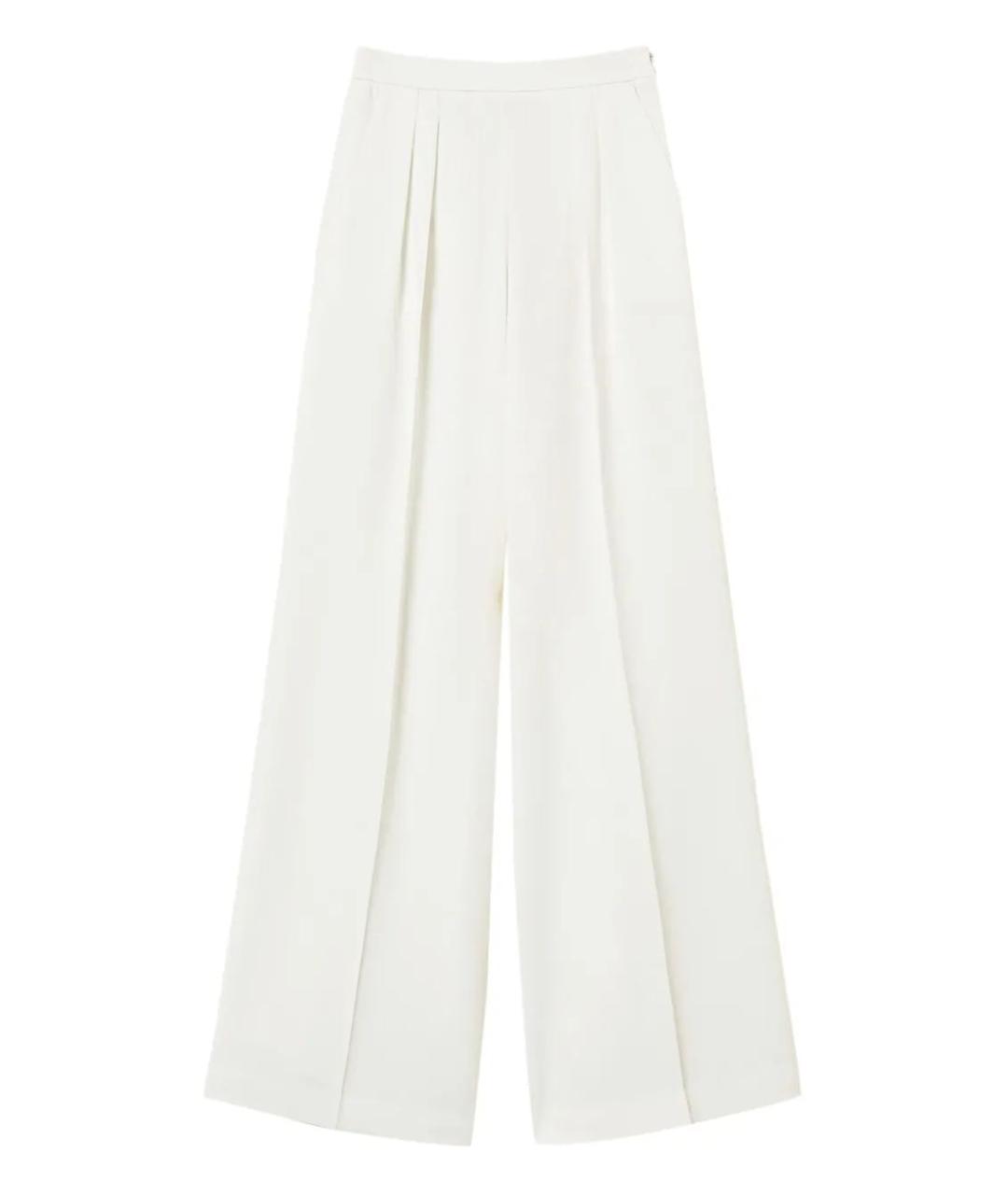 TWIN-SET Бежевые полиэстеровые прямые брюки, фото 1