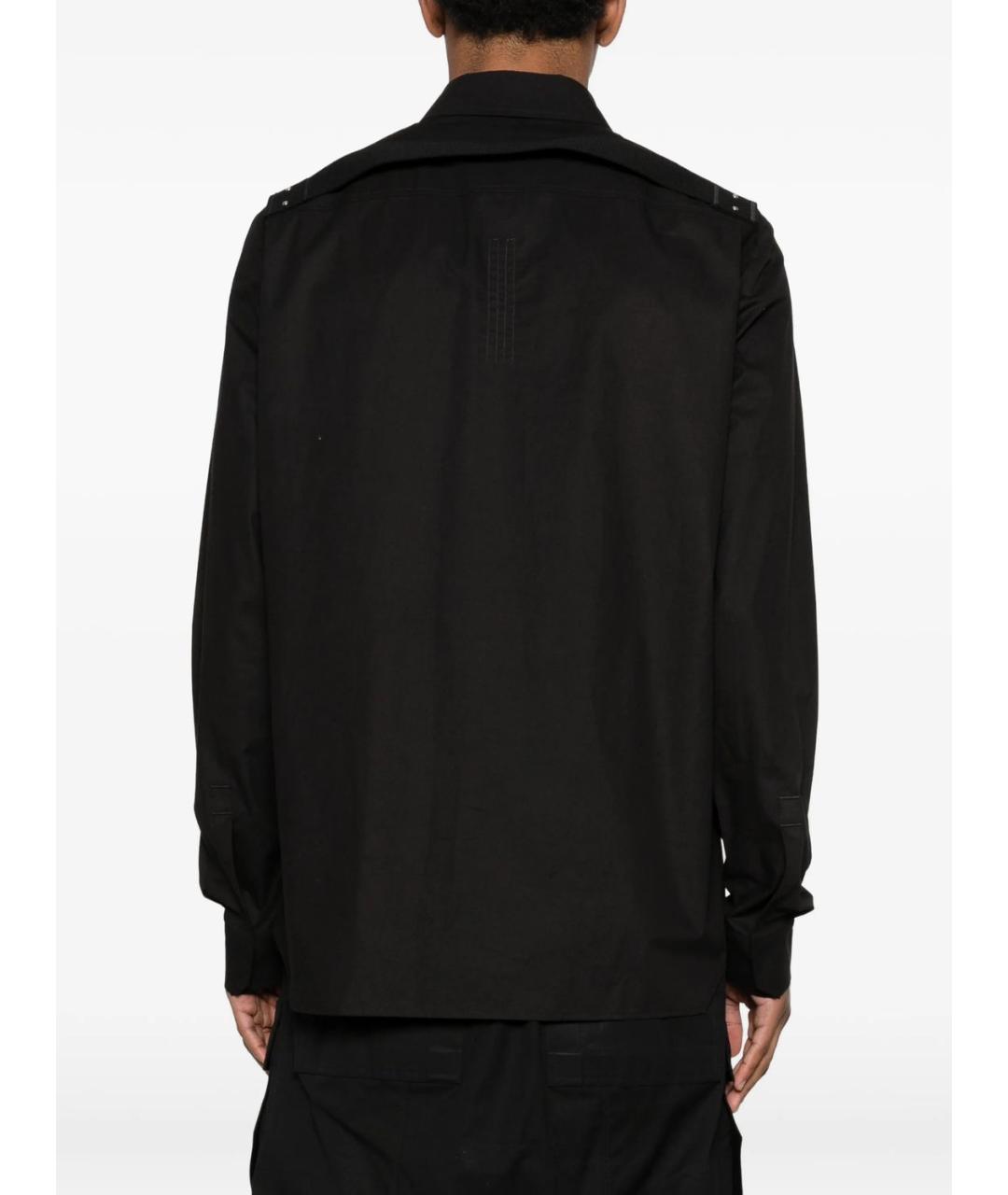 RICK OWENS Черная хлопковая кэжуал рубашка, фото 2