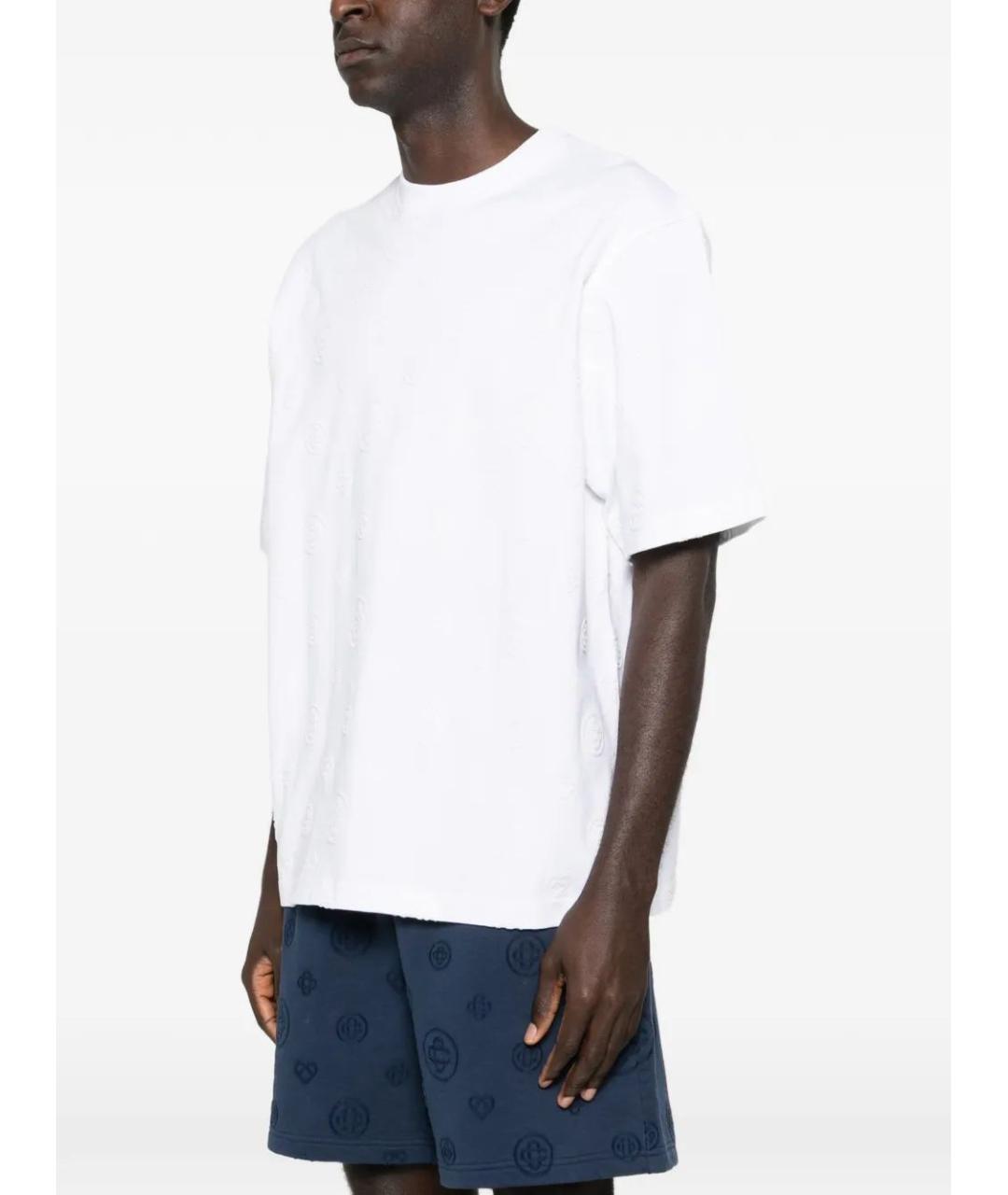 CASABLANCA Белая хлопковая футболка, фото 2