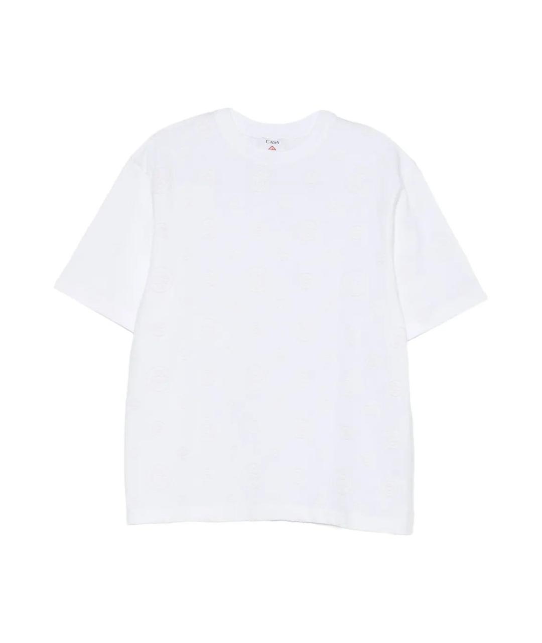 CASABLANCA Белая хлопковая футболка, фото 1