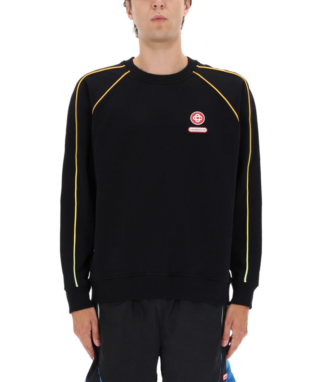 CASABLANCA Черный хлопковый джемпер / свитер, фото 1