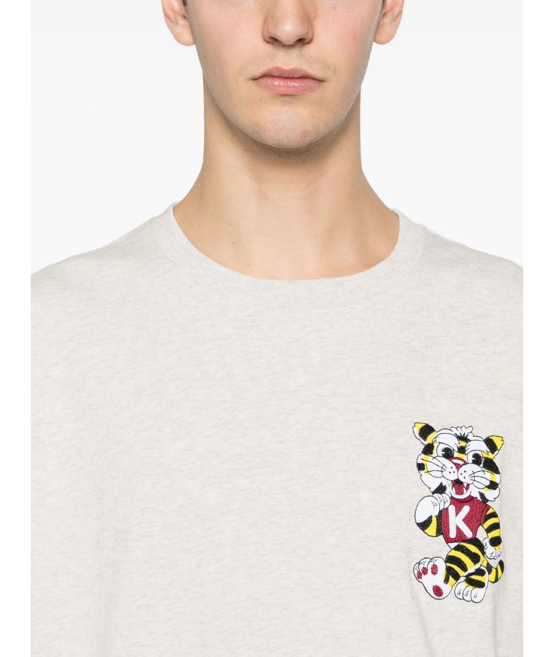 KENZO Серая хлопковая футболка, фото 2