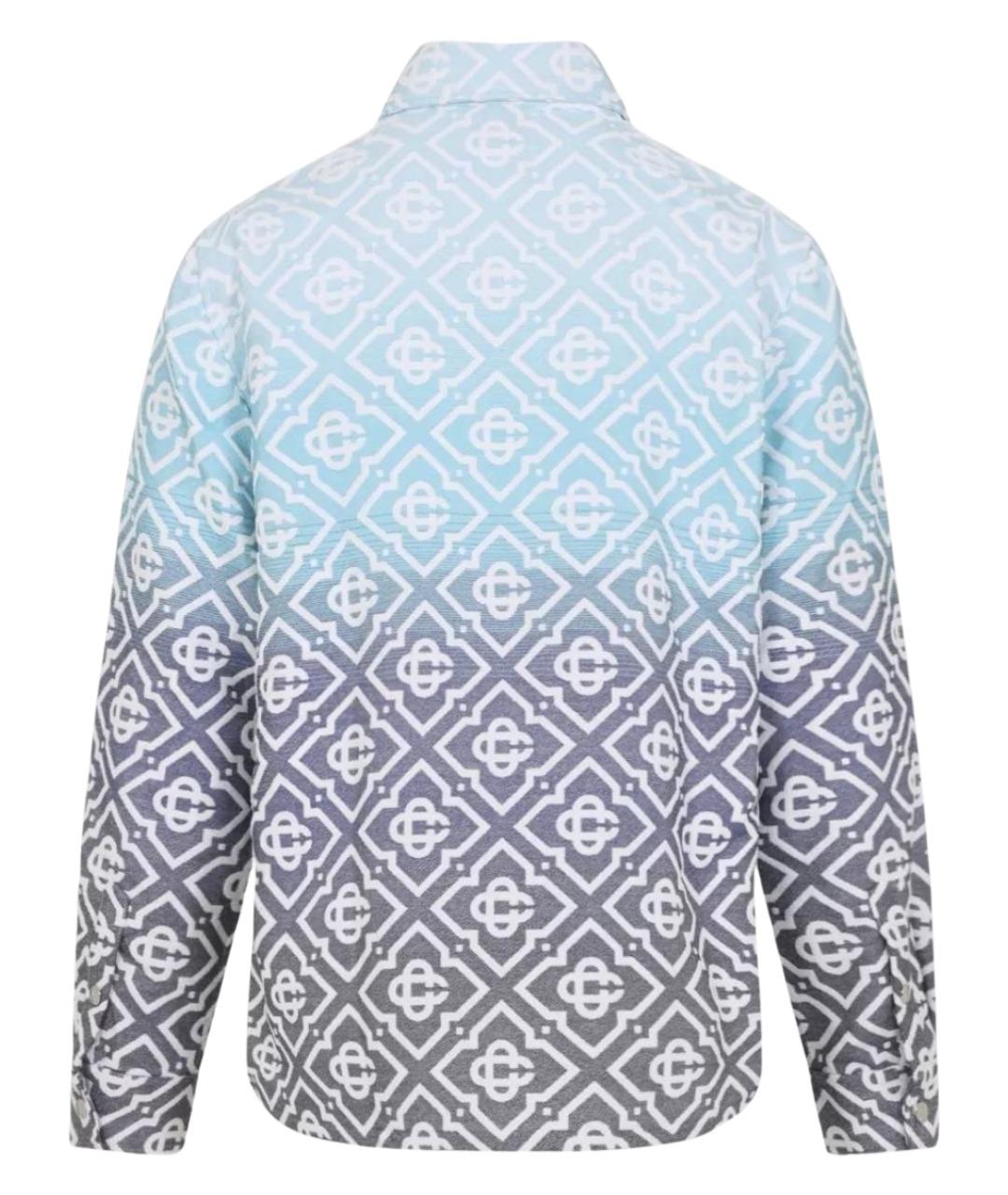 CASABLANCA Синяя хлопко-полиэстеровая кэжуал рубашка, фото 3