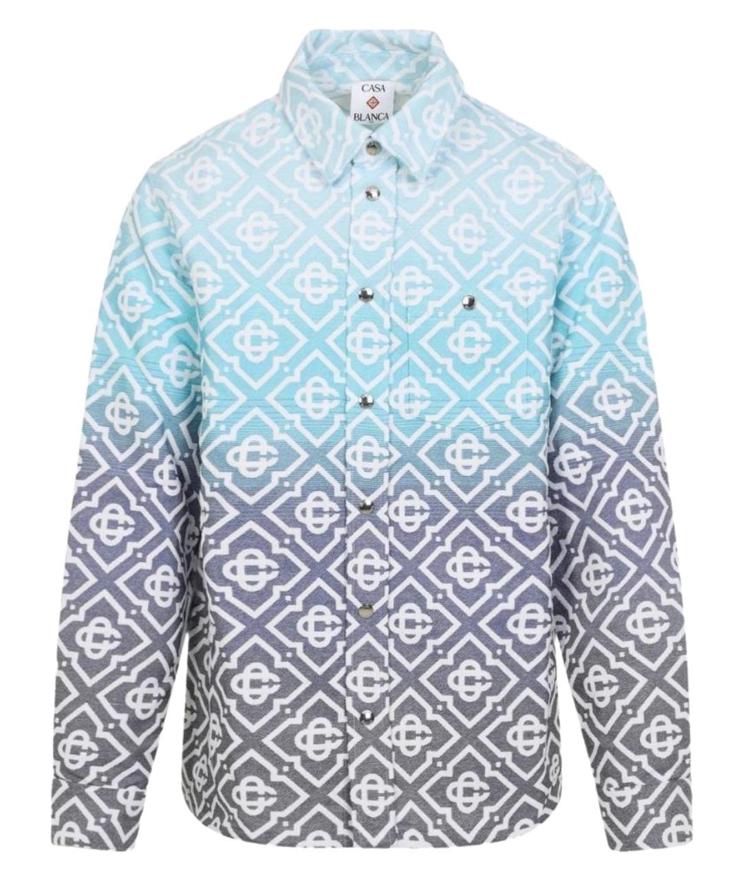 CASABLANCA Синяя хлопко-полиэстеровая кэжуал рубашка, фото 1