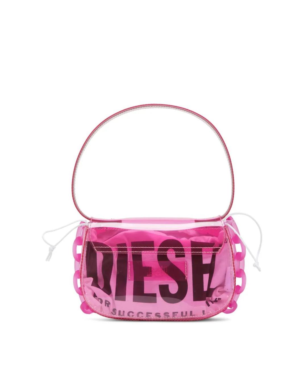 DIESEL Розовая сумка через плечо из искусственной кожи, фото 2