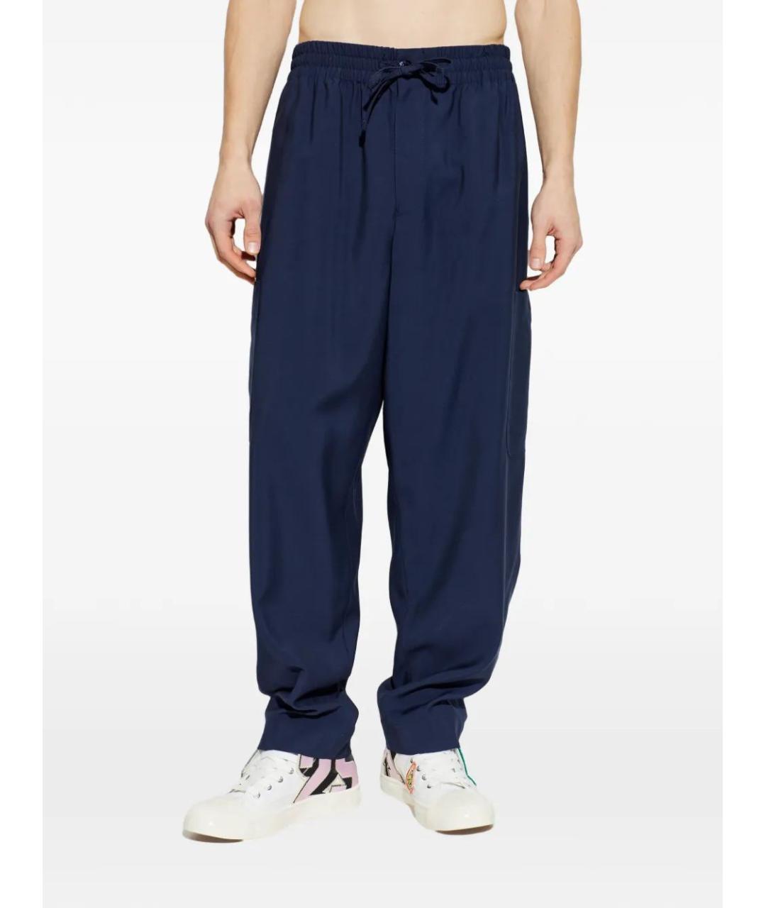 KENZO Синие повседневные брюки, фото 2