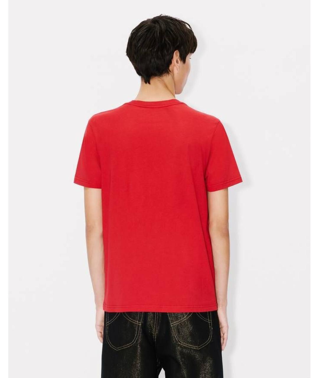 KENZO Красная хлопковая футболка, фото 3