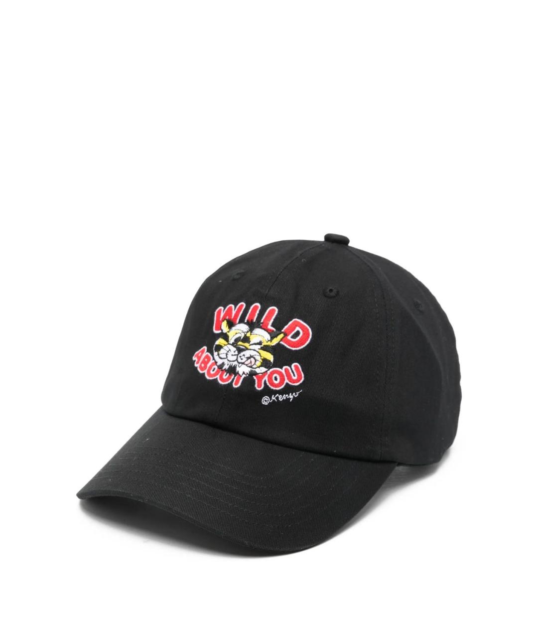 KENZO Черная хлопковая кепка/бейсболка, фото 1