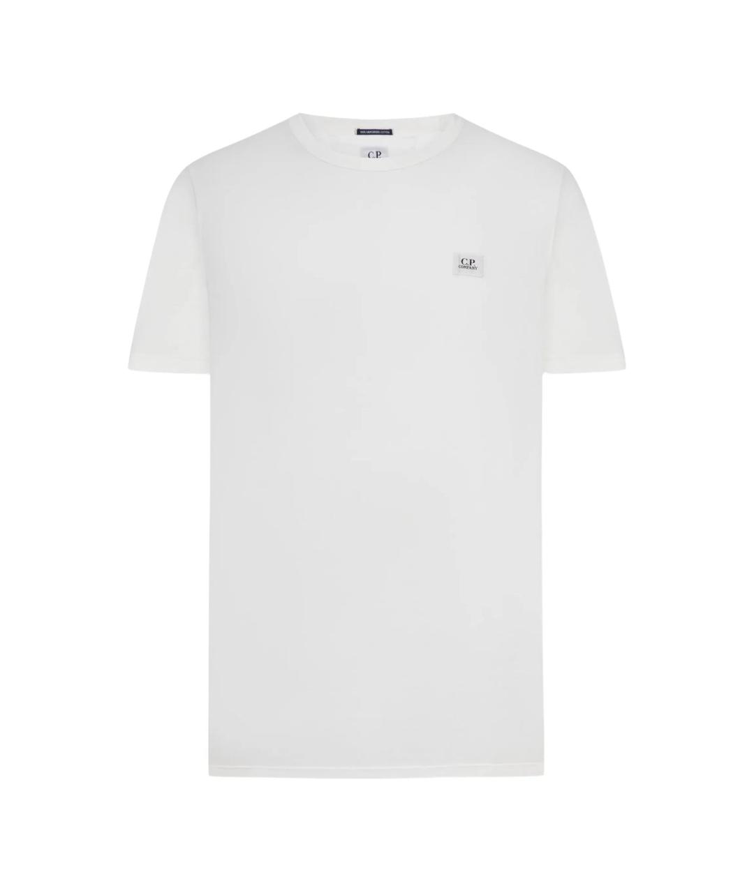 CP COMPANY Белая хлопковая футболка, фото 1