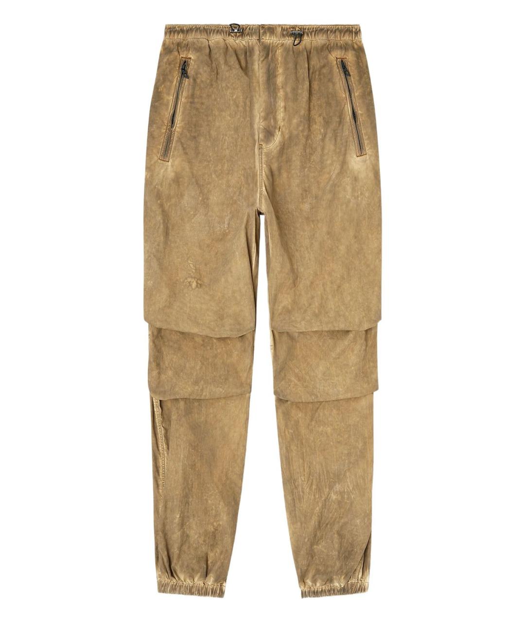 DIESEL Коричневые хлопковые повседневные брюки, фото 1