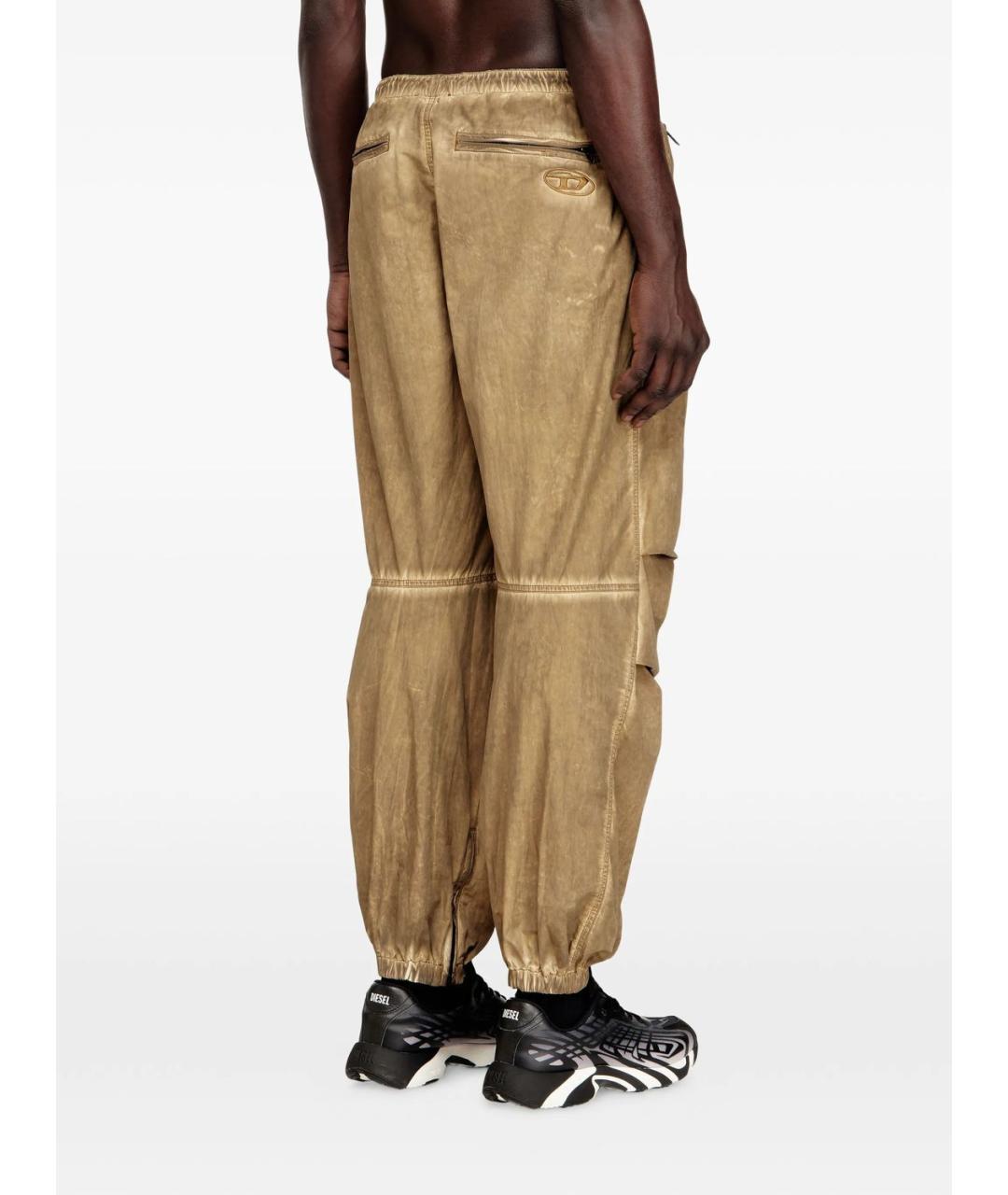 DIESEL Коричневые хлопковые повседневные брюки, фото 2