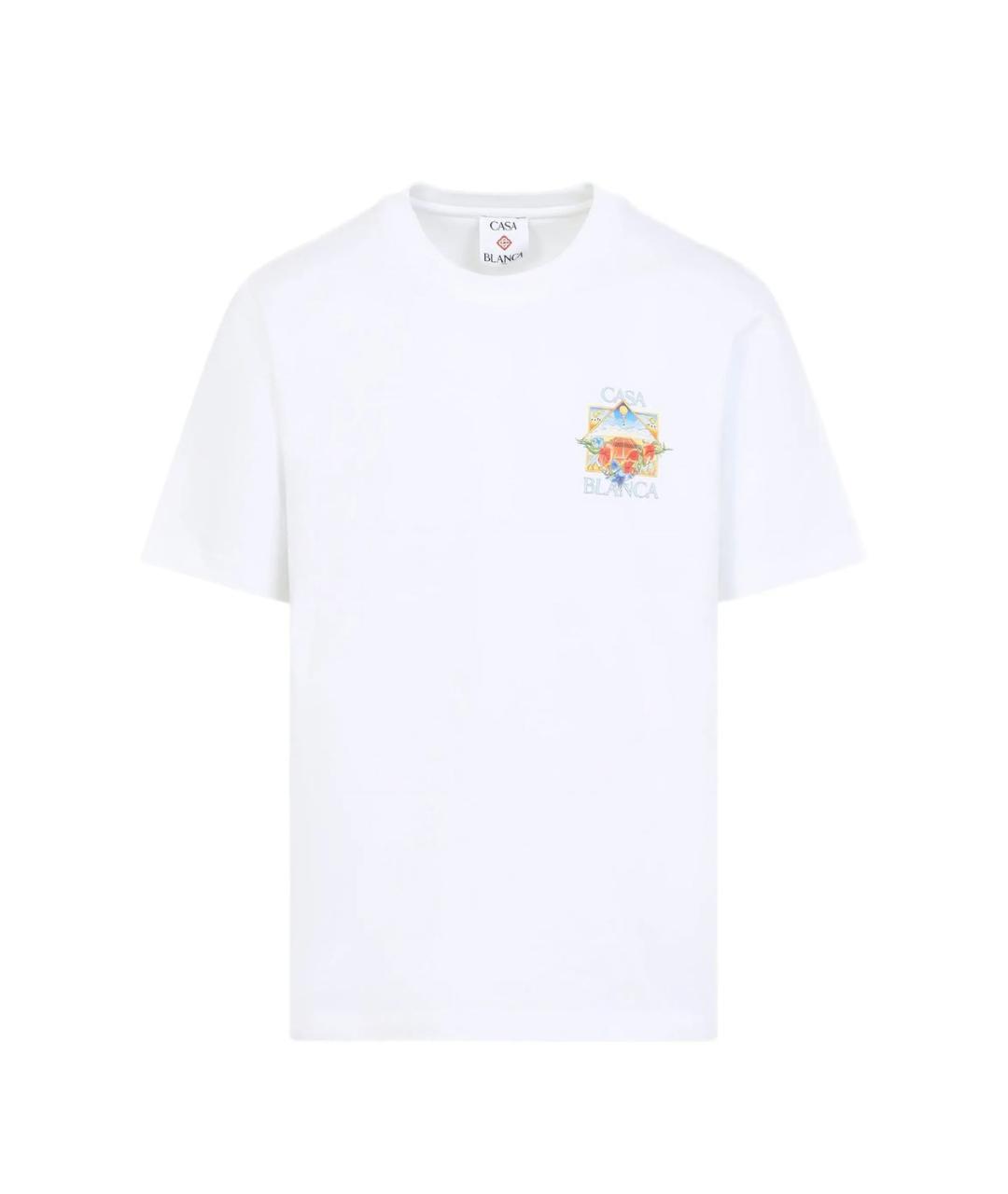 CASABLANCA Белая хлопковая футболка, фото 1