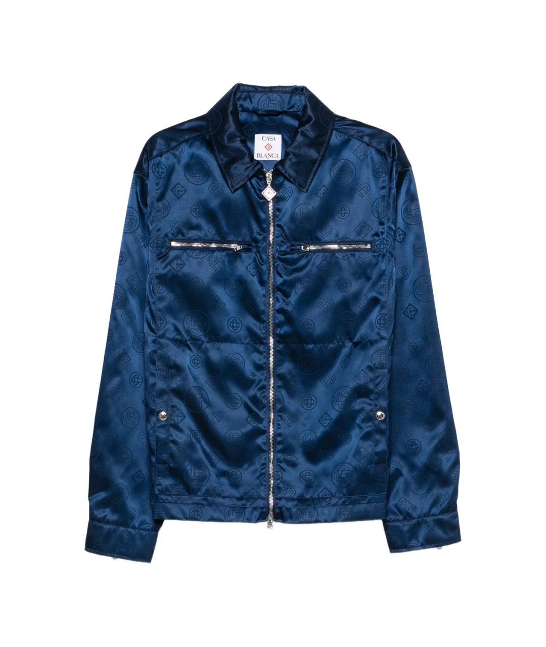 CASABLANCA Синяя полиамидовая куртка, фото 1