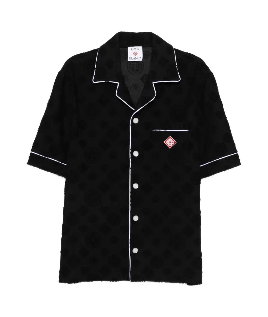 CASABLANCA Черная хлопковая кэжуал рубашка, фото 1