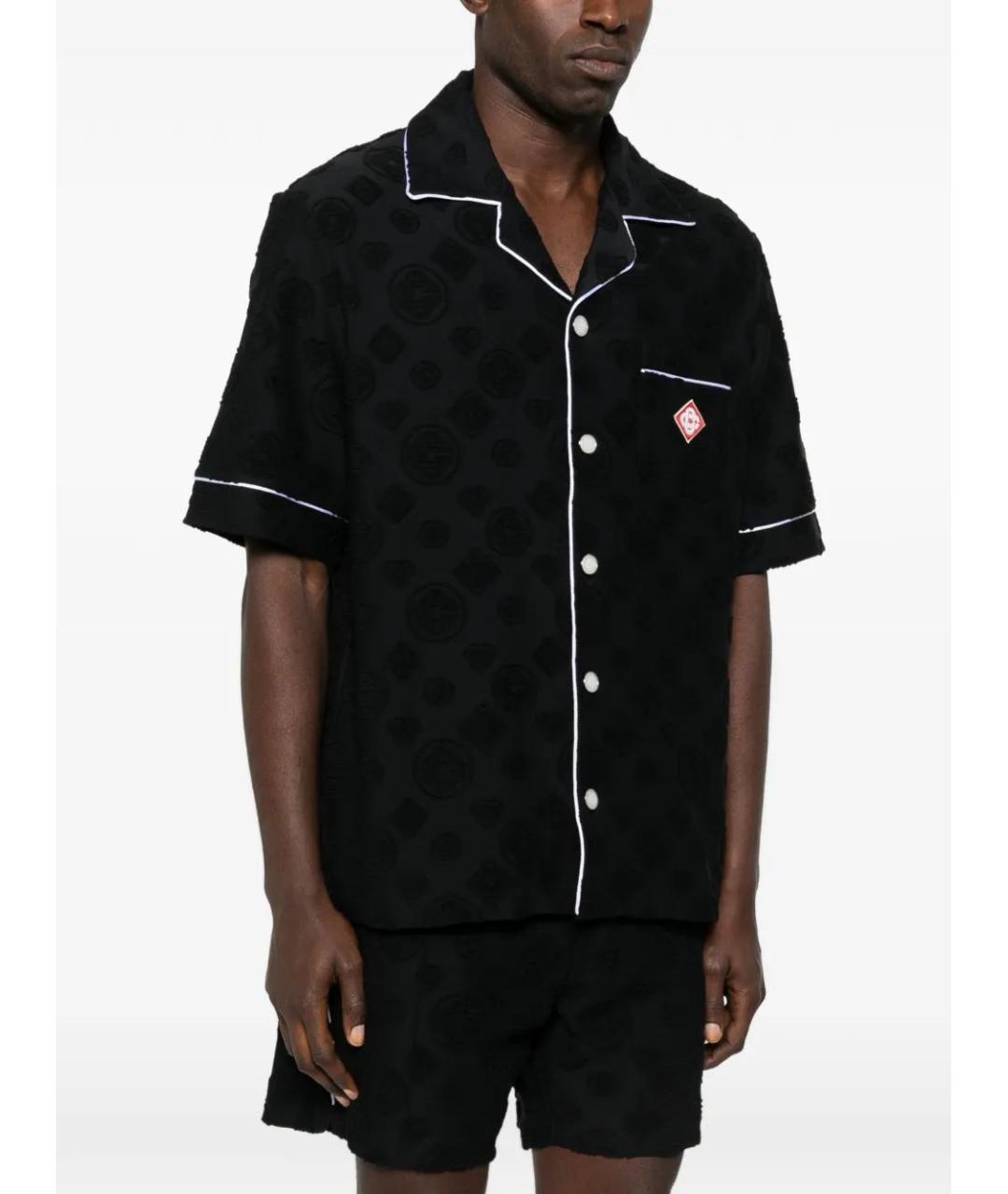 CASABLANCA Черная хлопковая кэжуал рубашка, фото 2