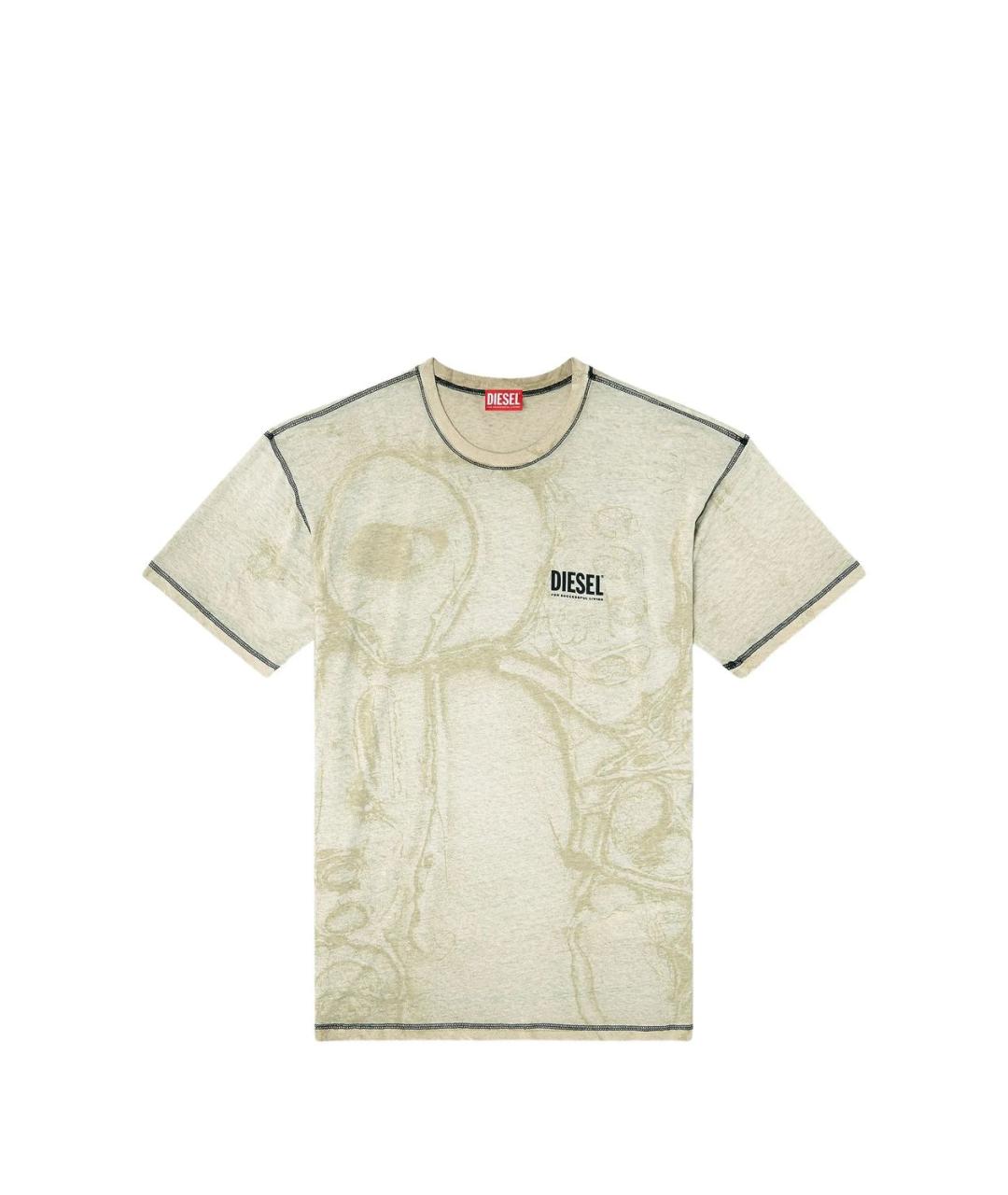 DIESEL Зеленая хлопковая футболка, фото 1