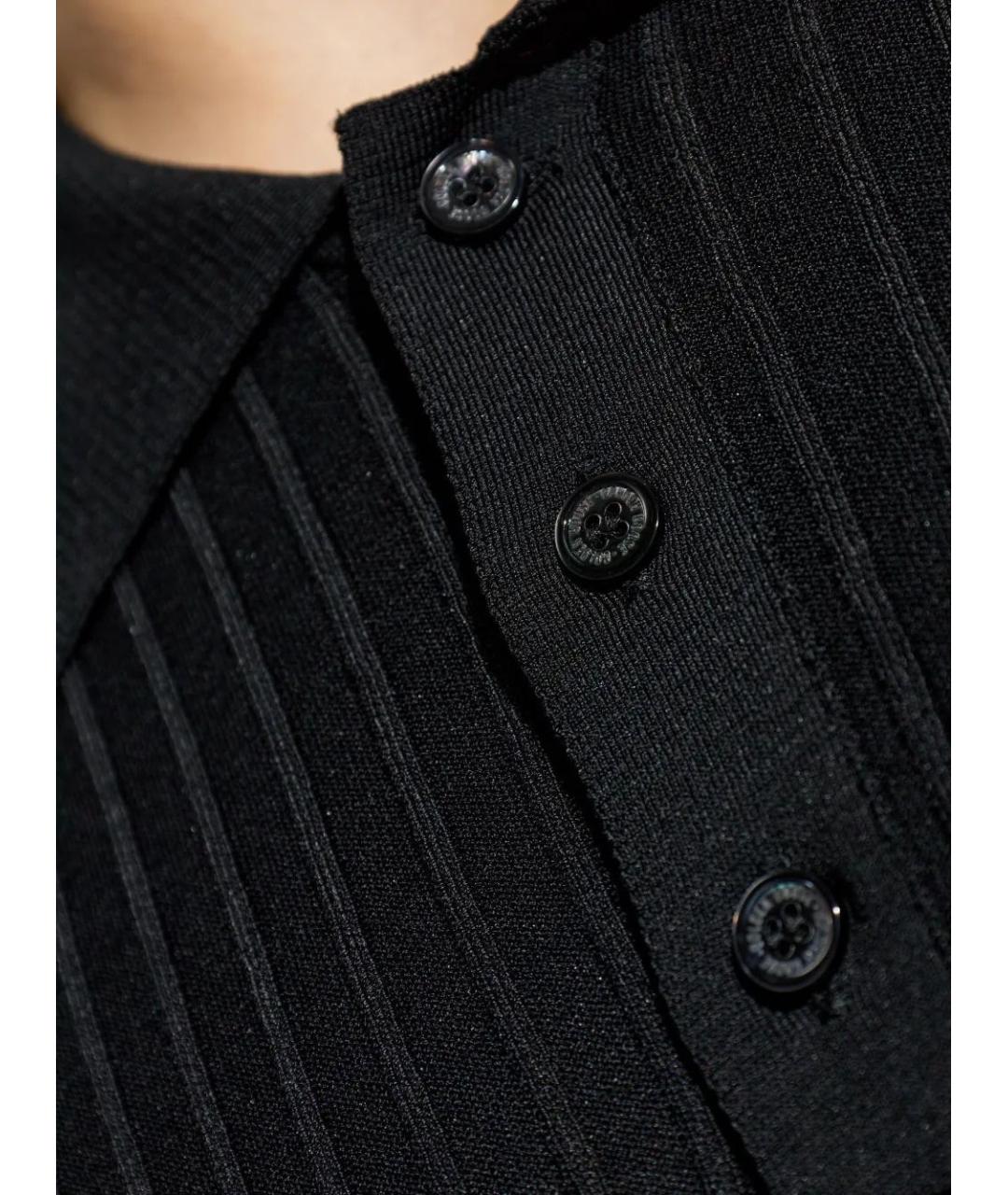 GOLDEN GOOSE DELUXE BRAND Черное вискозное поло с коротким рукавом, фото 2