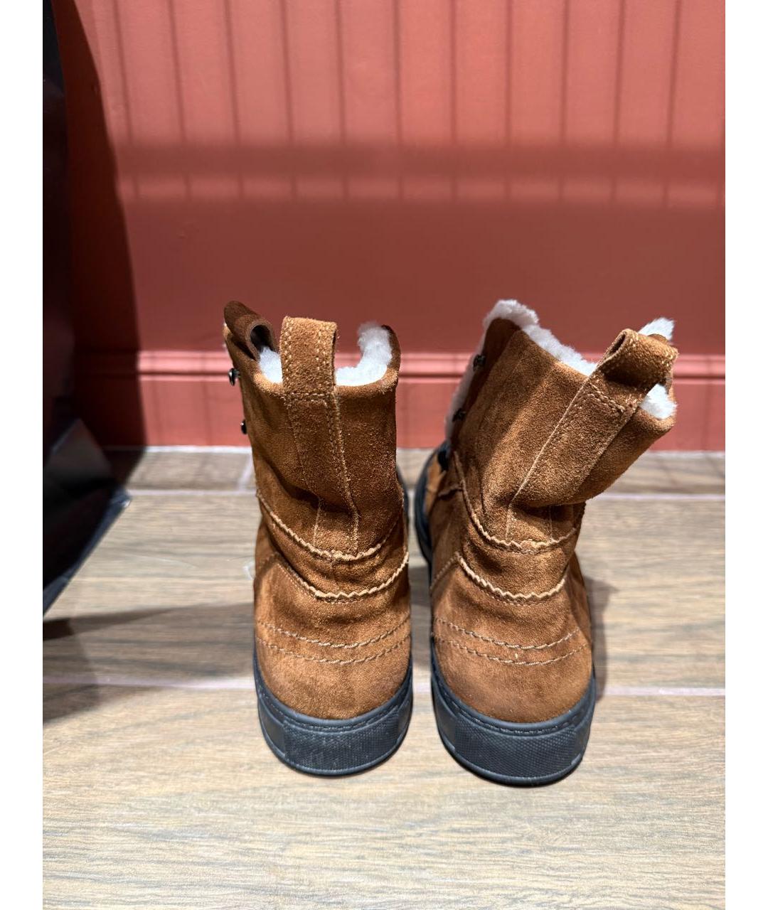 ERMANNO SCERVINO Коричневые замшевые ботинки, фото 4